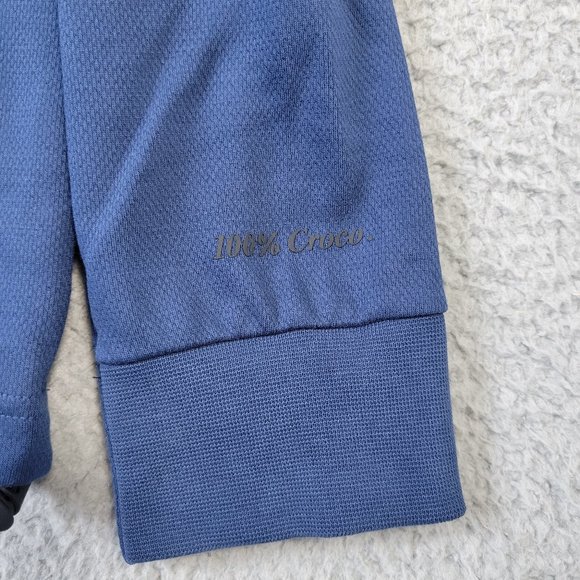 Lacoste 1/4 Zip Hoodie Men's Size S Drawstring Waist Pockets Hooded Blue - Picture 3 of 15